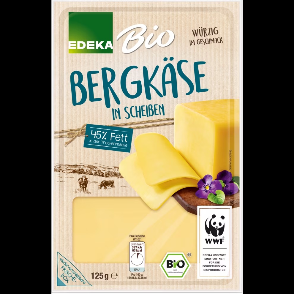 EDEKA Bio Bergk_se in Scheiben 45% Fett i. Tr. 125