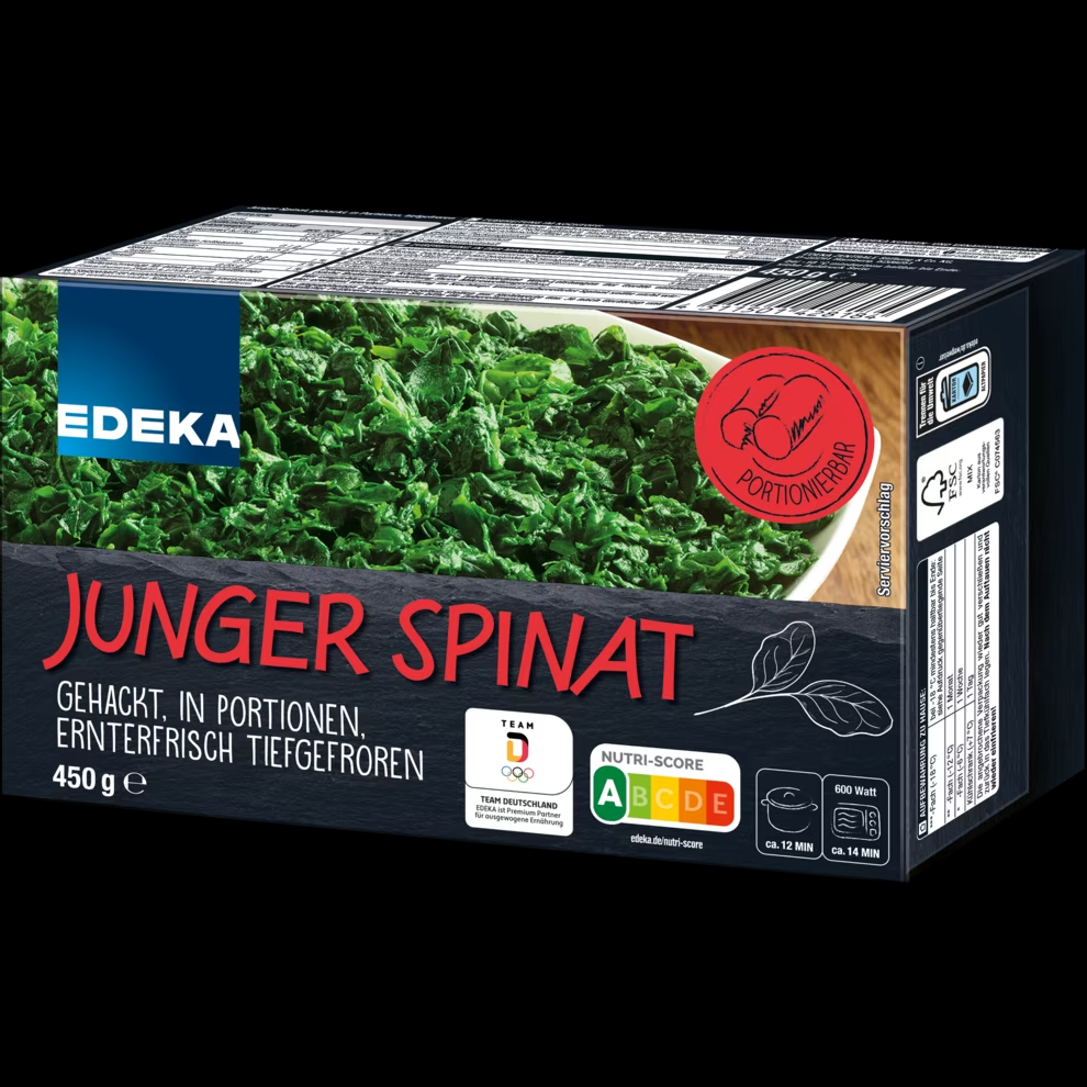 Edeka Junger Spinat, gehackt, portionierbar 450g