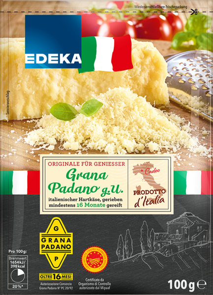 Grana Padano gerieben 32% Fett i. Tr.