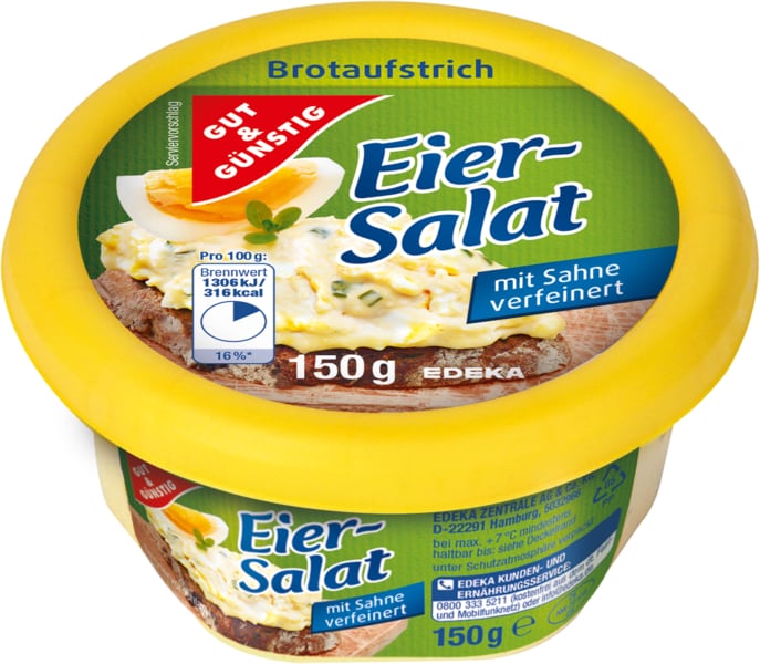 GUT&G_NSTIG Brotaufstrich Eier-Salat