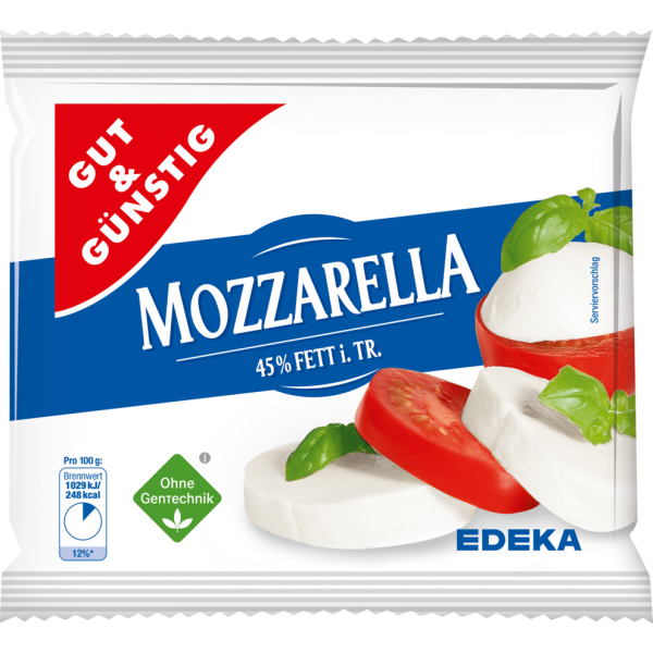 GUT&G_NSTIG Mozzarella 45% Fett i. Tr. 125g