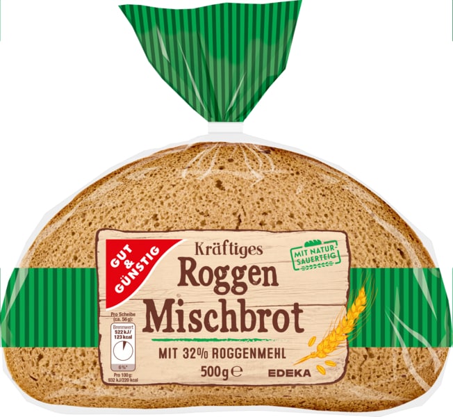 GUT&G_NSTIG Roggenmischbrot, geschnitten