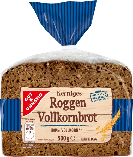 GUT&GÜNSTIG Roggenvollkornbrot, geschnitten