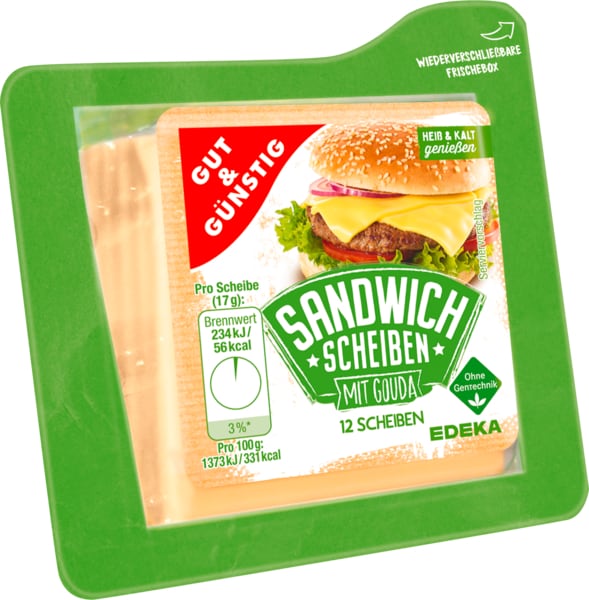 GUT&G_NSTIG Sandwichscheiben Gouda 45% Fett i. Tr.