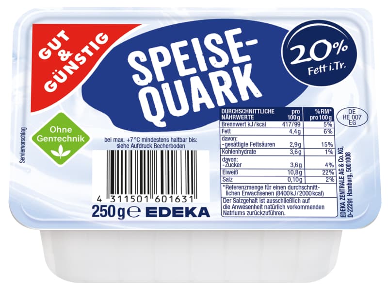 GUT&GÜNSTIG Speisequark 20% Fett i. Tr.